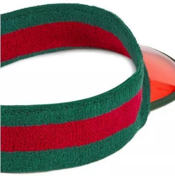 Green and red knit Gucci visor. Designer size M - Picture 2 of 4